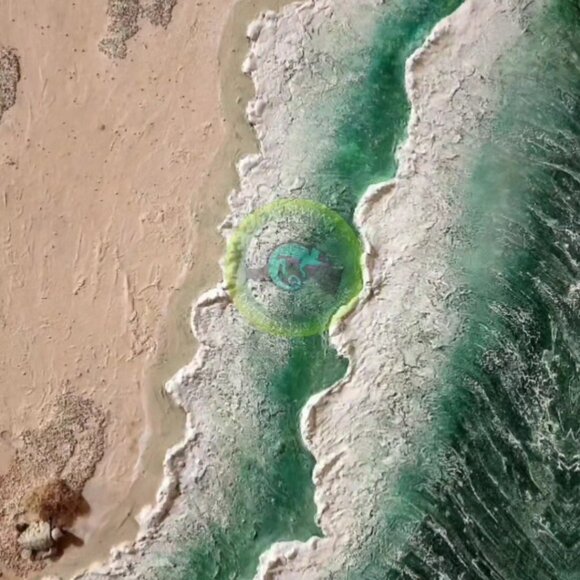 Sea painting with embossed waves - Picture 5 of 5